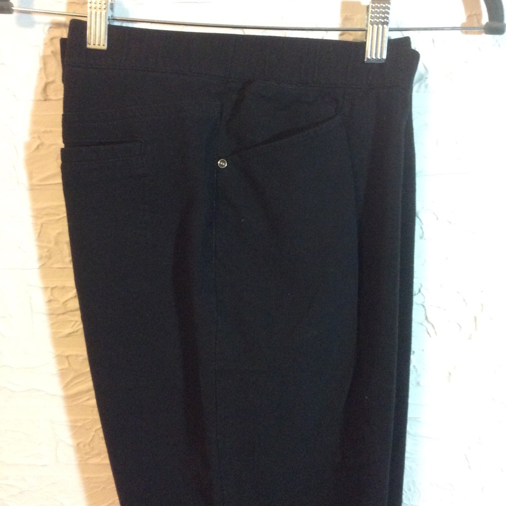 Denim&Co Sz 14 Comfy Knit Black Denim Slim Leg 5-Pocket Ankle Jeans/Black